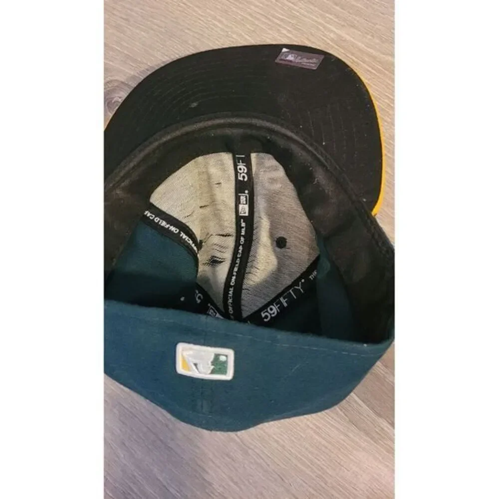 Oakland Athletics‎ New Era 59 Fifty MLB Green Hat Size 7 1/4  Great Condition